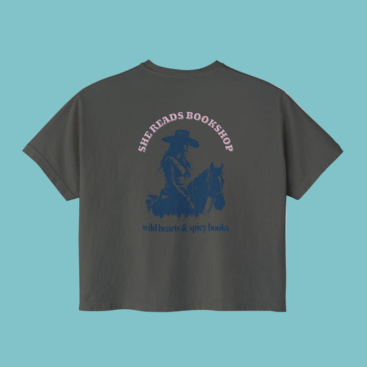 Wild Hearts & Spicy Books cropped t-shirt