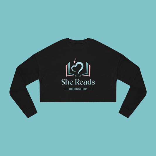 She Reads Bookshop Cropped Sweatshirt