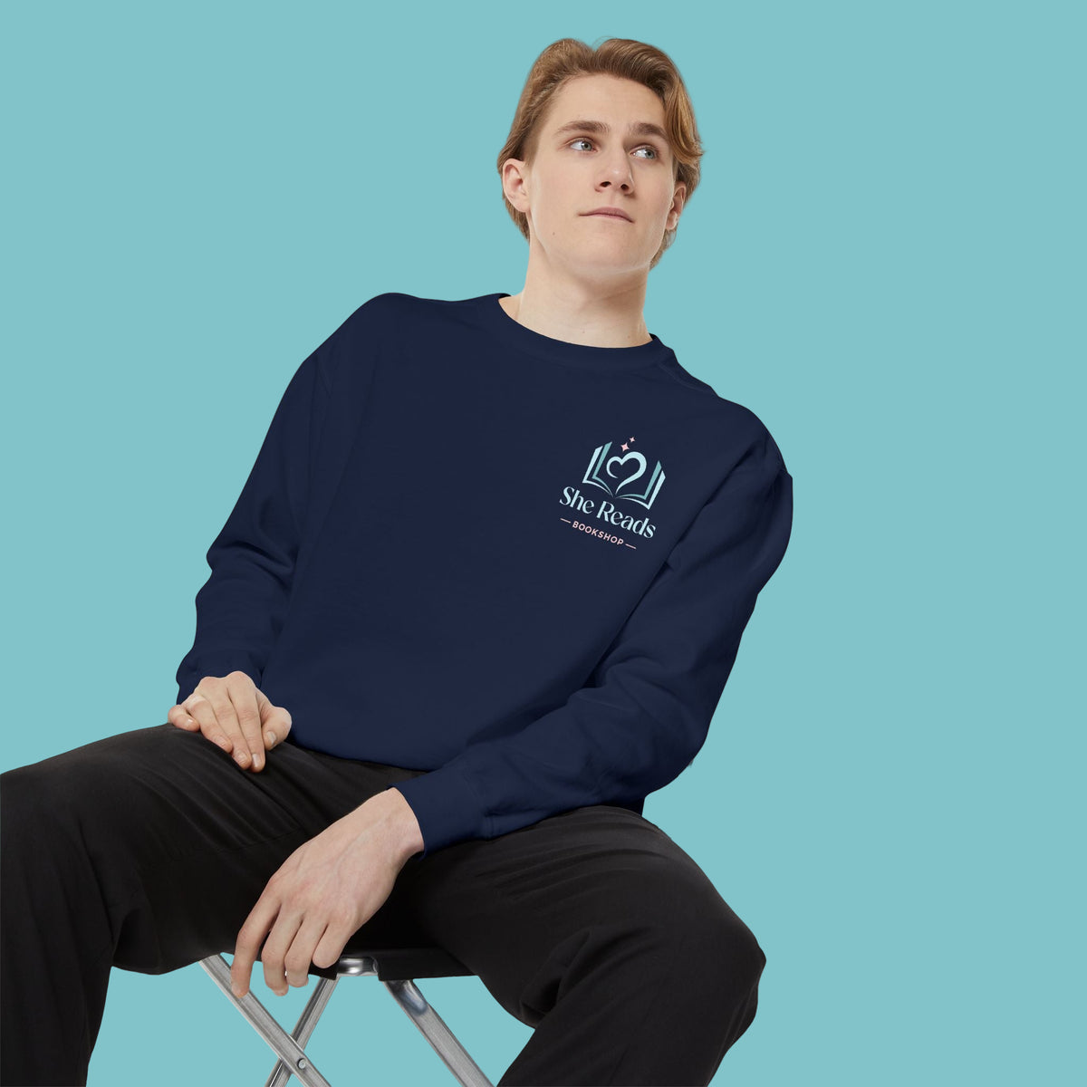 She Reads Logo Crewneck