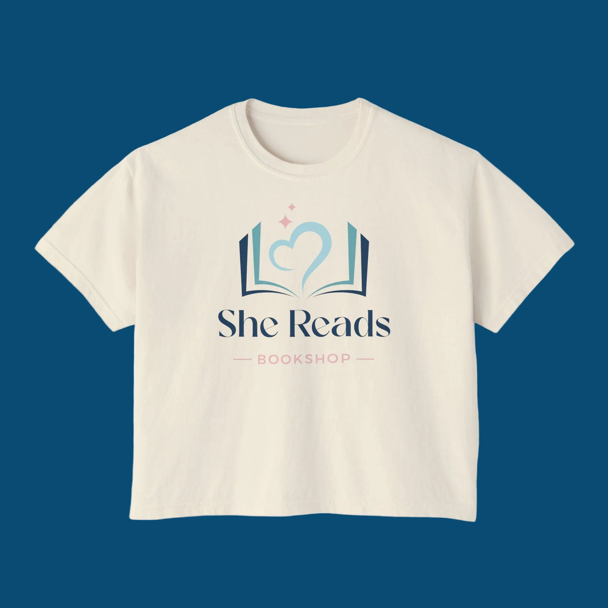 She Reads Bookshop Logo Cropped t-shirt