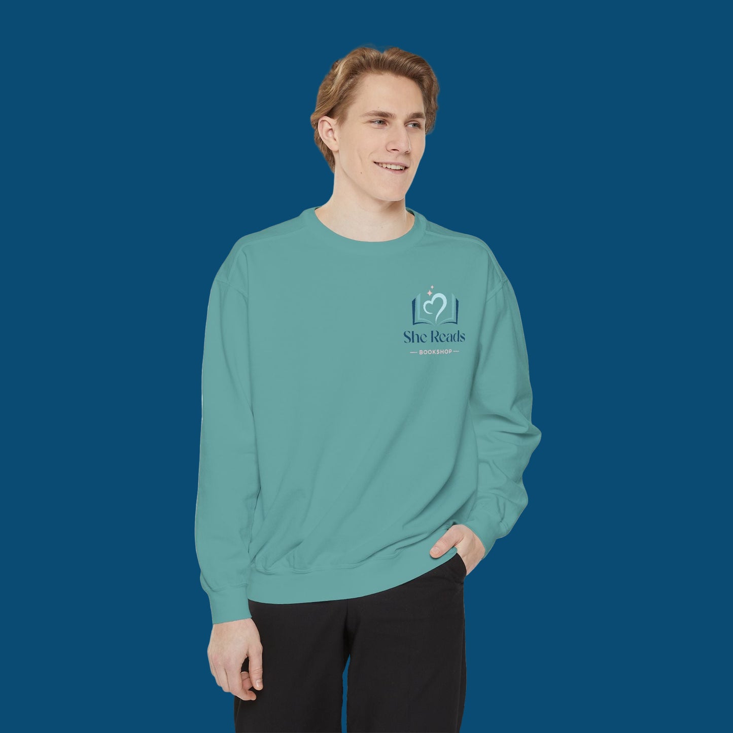 She Reads Bookshop Logo Crewneck