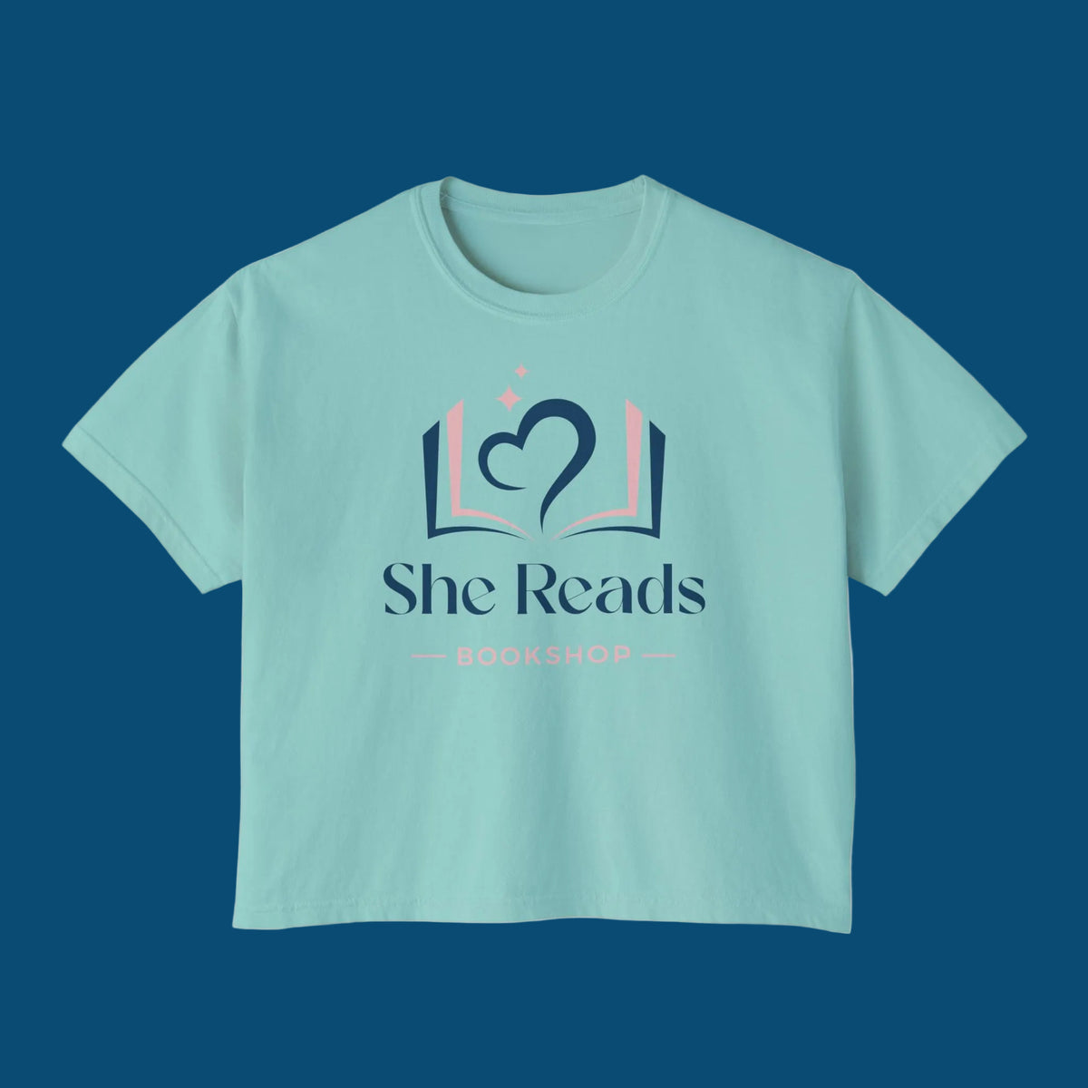 She Reads Bookshop Logo Cropped t-shirt