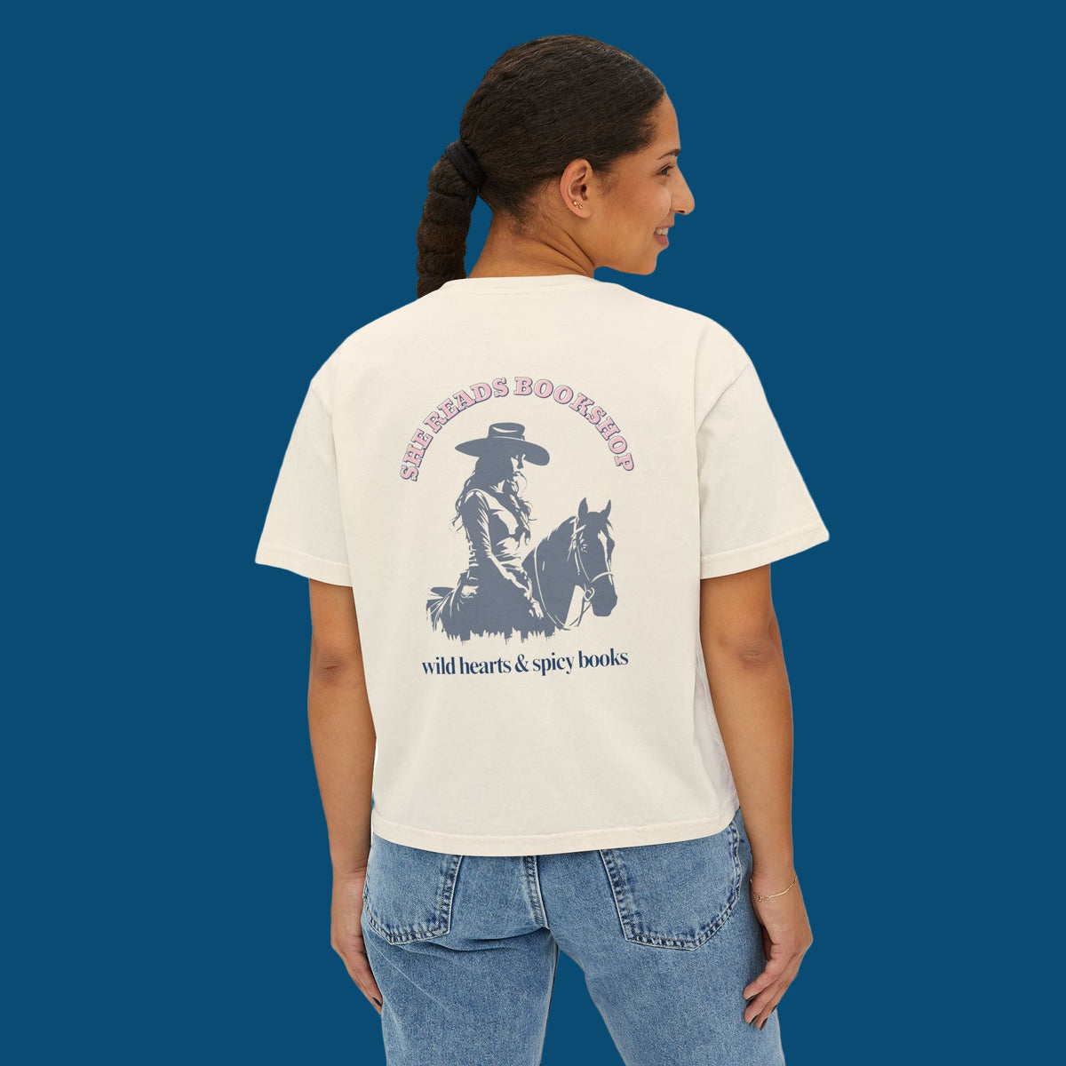 Wild Hearts & Spicy Books cropped t-shirt