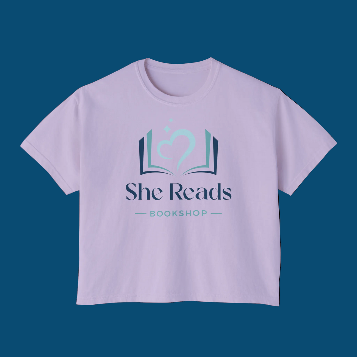She Reads Bookshop Logo Cropped t-shirt