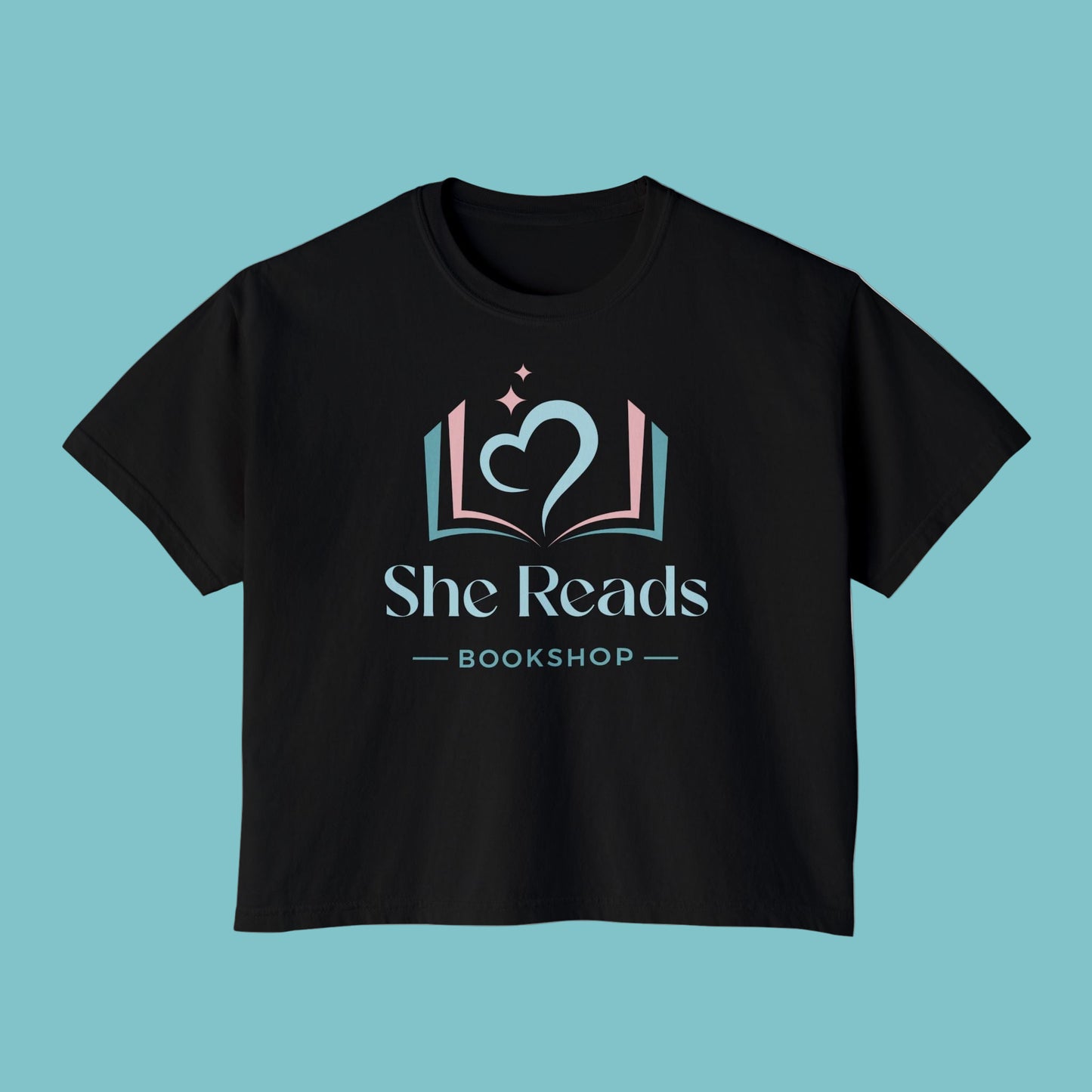 She Reads Bookshop Logo Cropped t-shirt