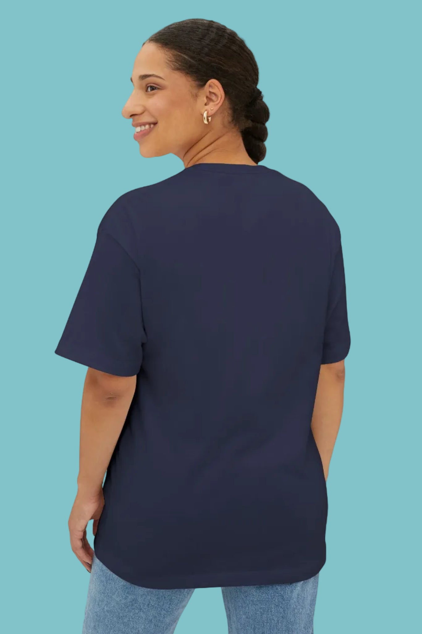 She Reads Bookshop Tee — Cozy Reading Logo Oversized T-Shirt