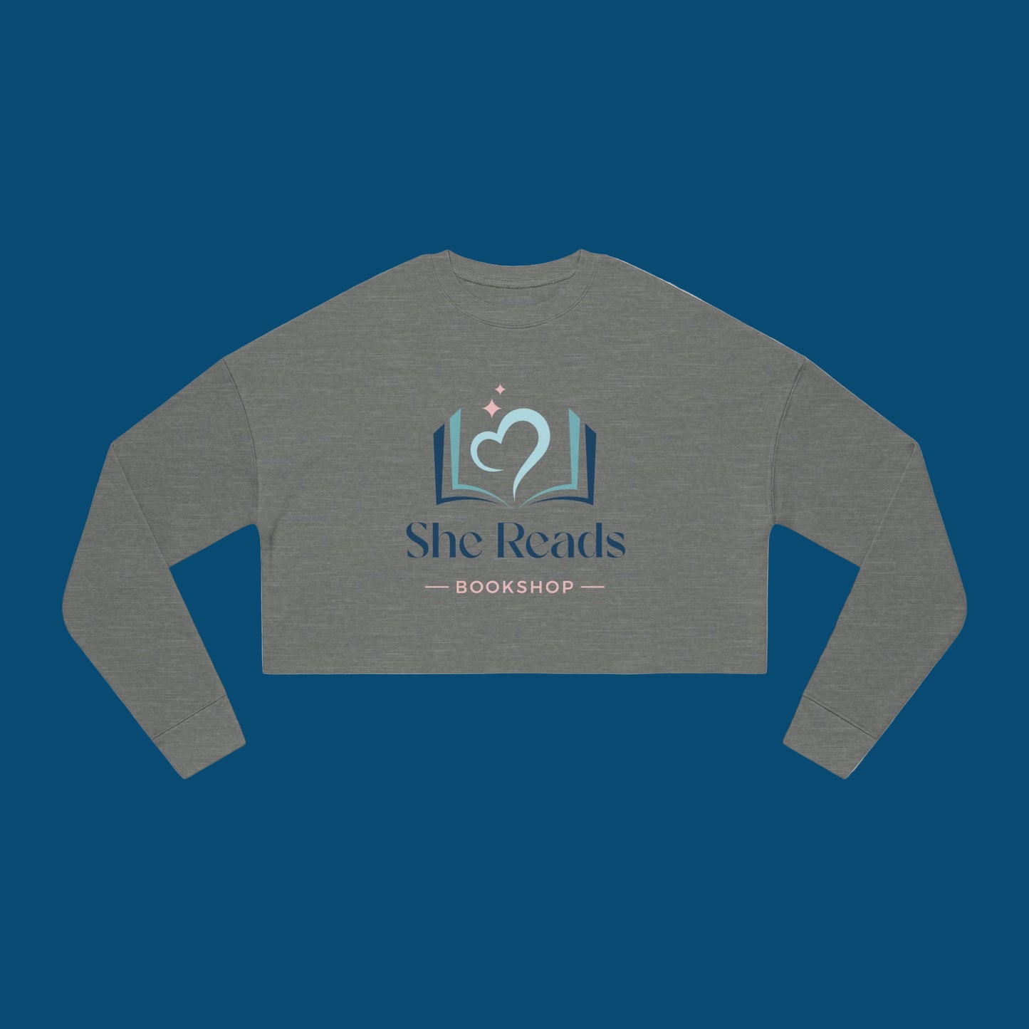 She Reads Bookshop Cropped Sweatshirt