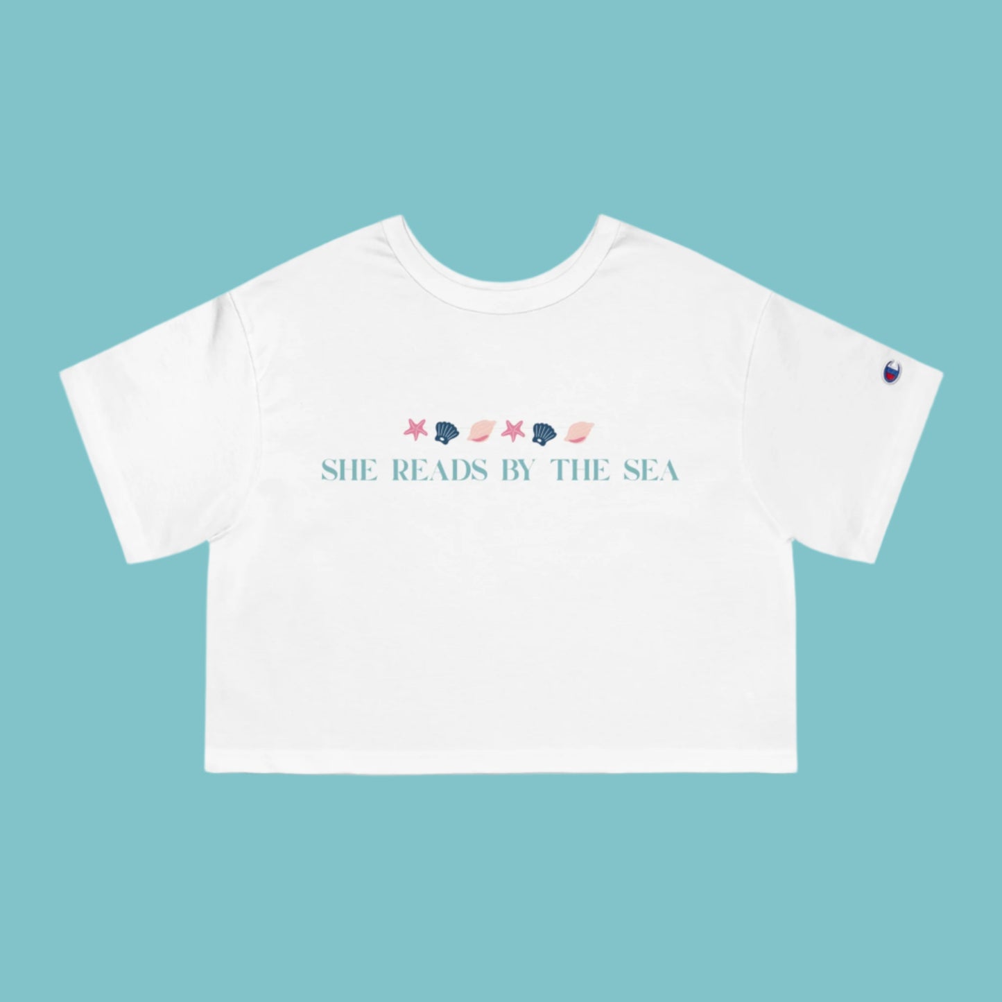 She Reads by The Sea - cropped t-shirt