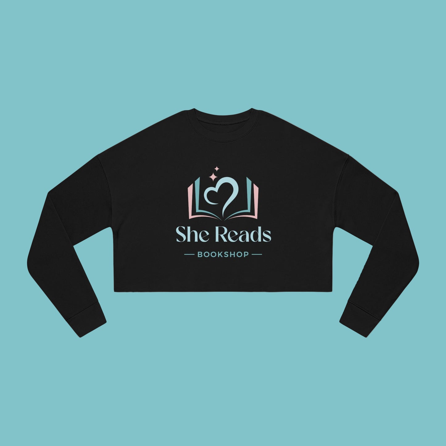 She Reads Bookshop Cropped Sweatshirt