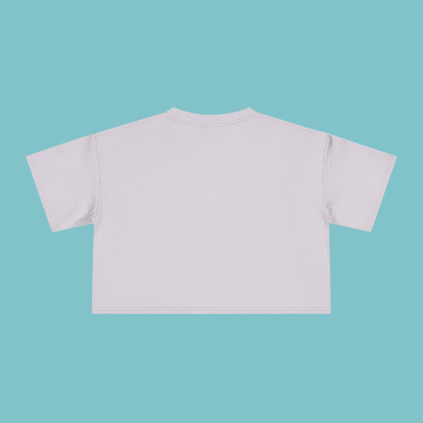 White crop top on a white background