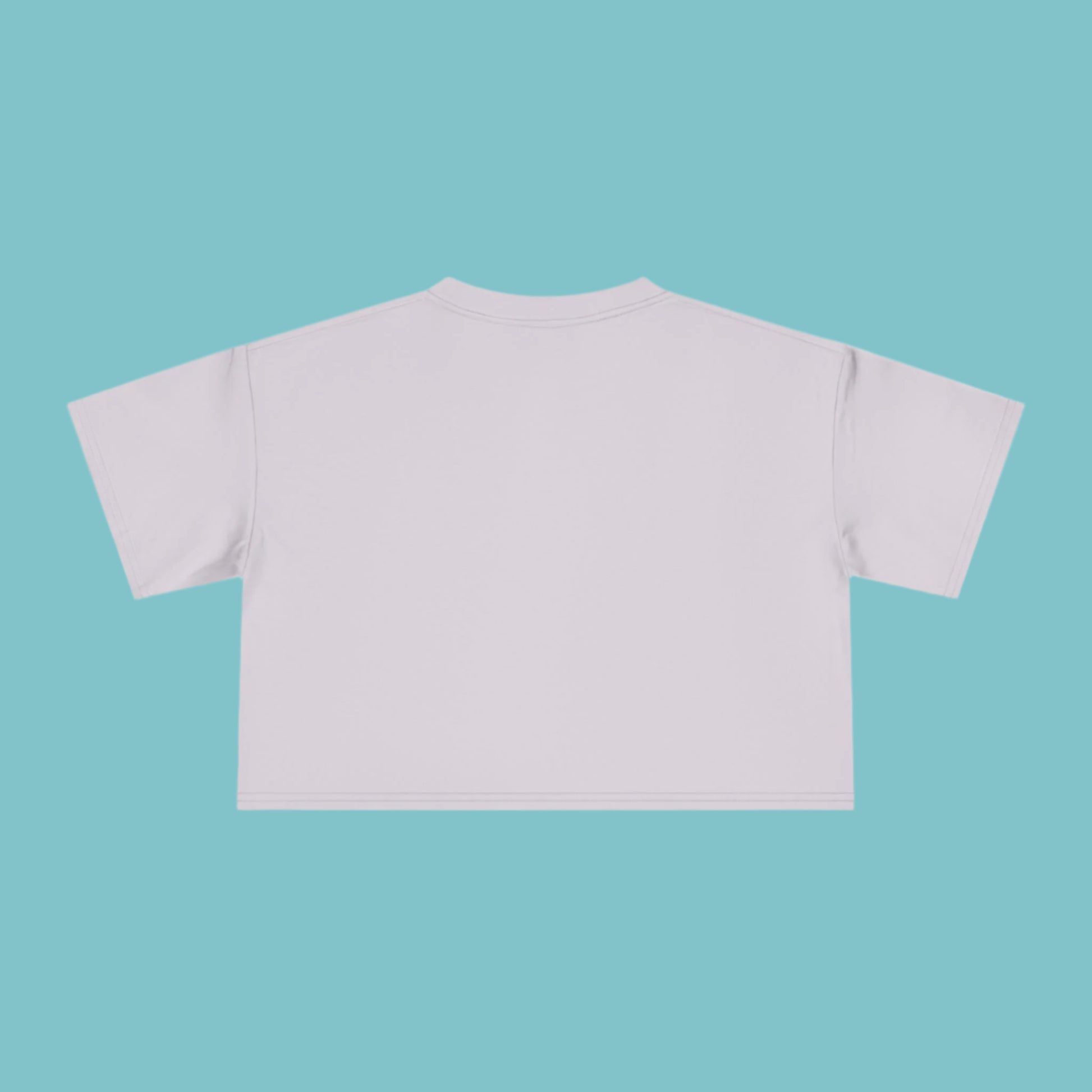 White crop top on a white background