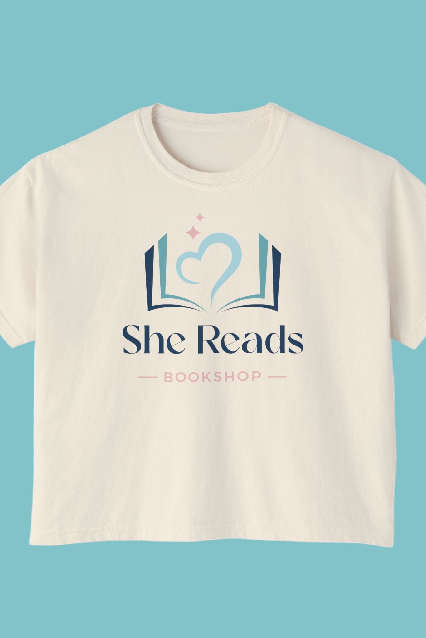She Reads Bookshop Logo Cropped t-shirt