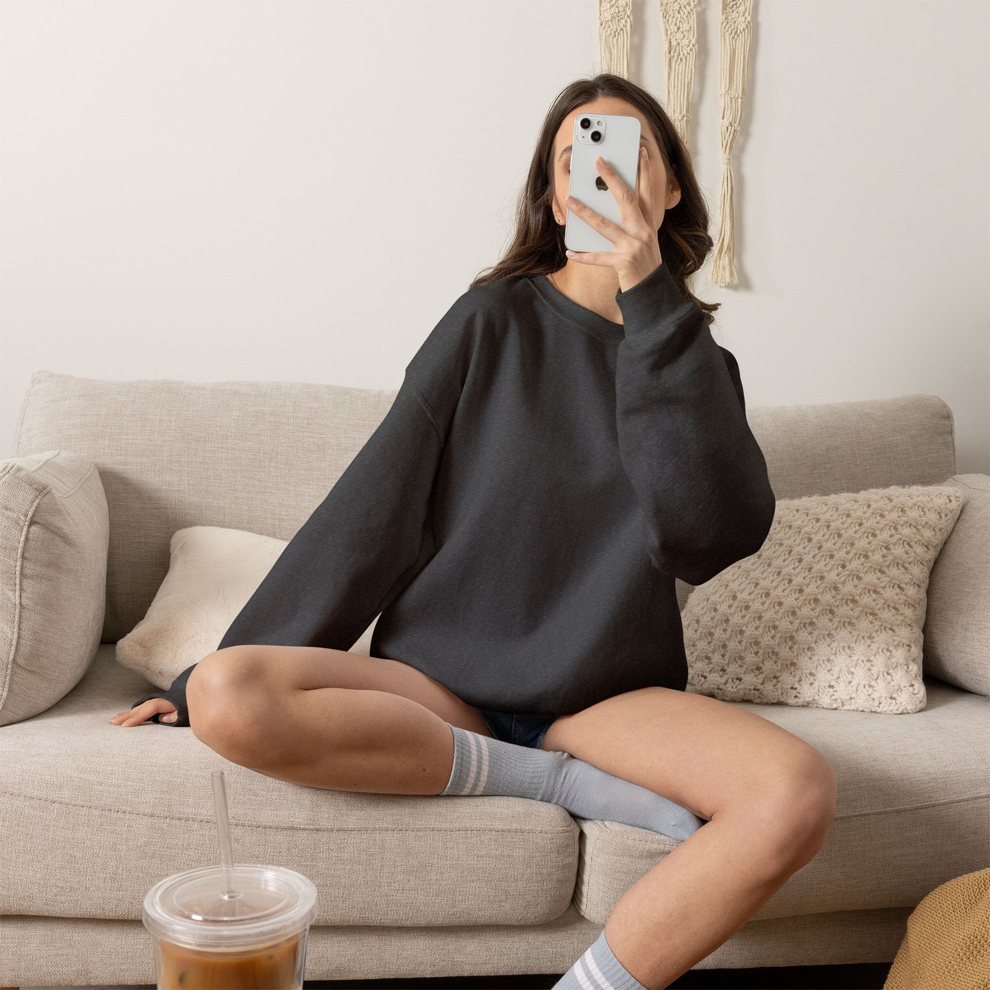 She Reads Embroidered Crewneck