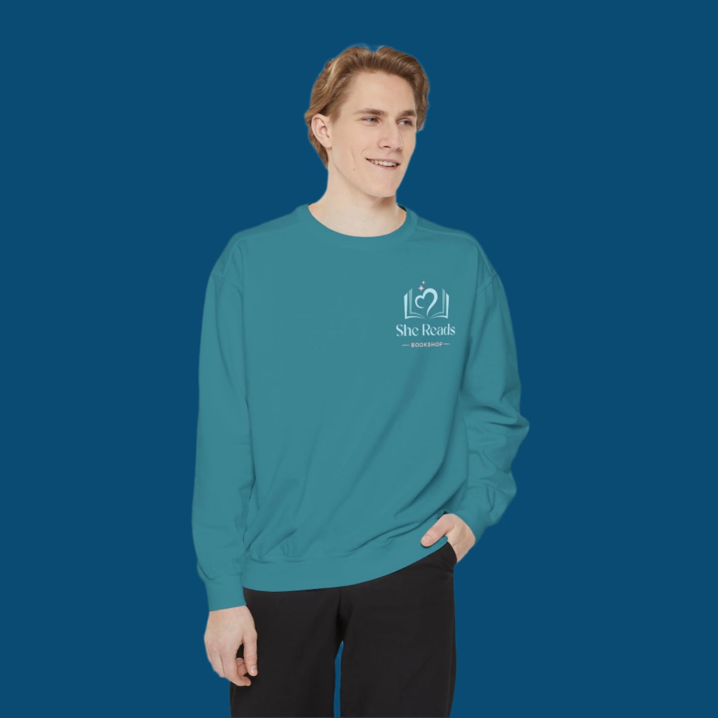 She Reads Bookshop Logo Crewneck