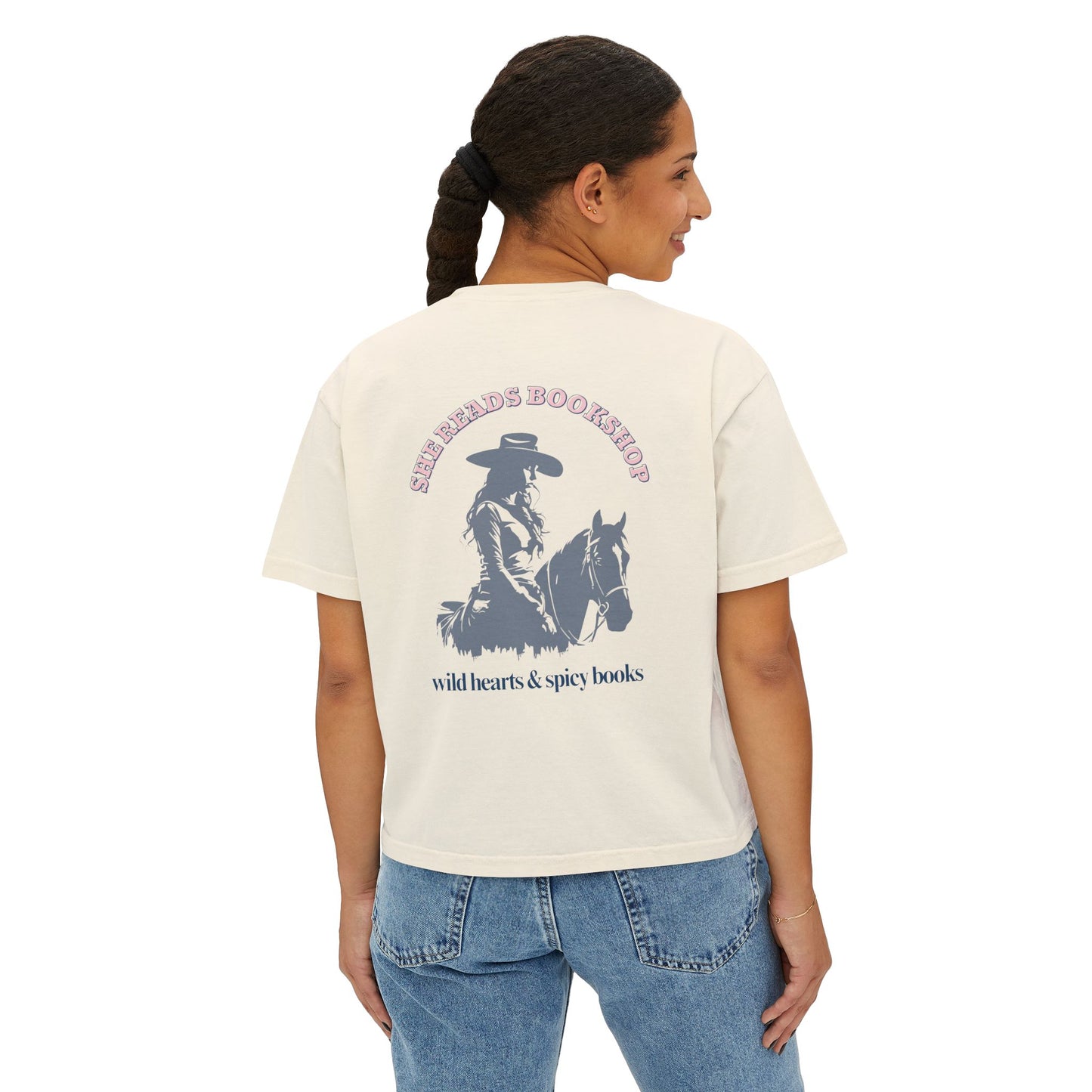 Wild Hearts & Spicy Books cropped t-shirt