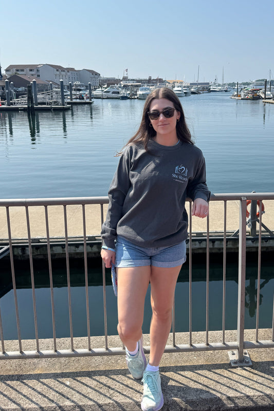 She Reads Bookshop Logo Crewneck