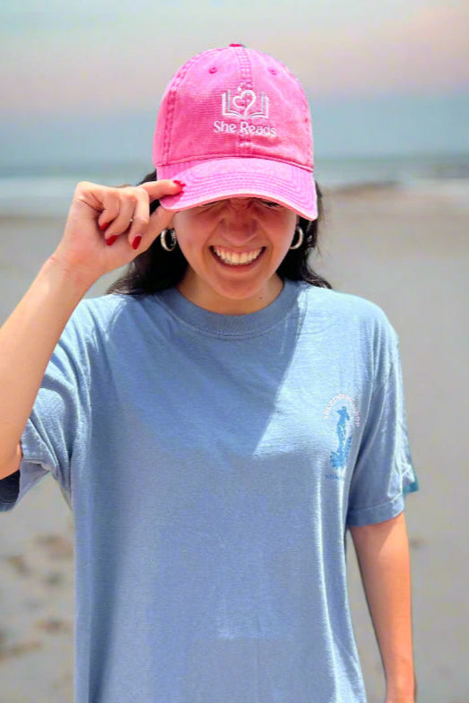 She Reads Vintage Embroidered Hat