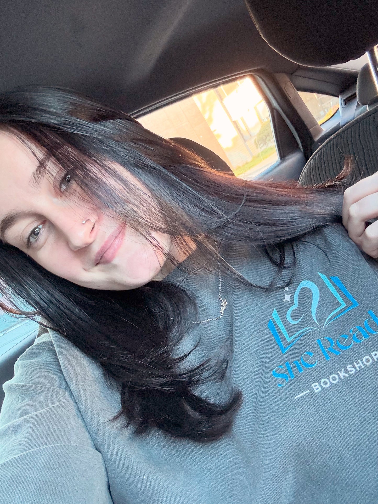 She Reads Bookshop Logo Crewneck