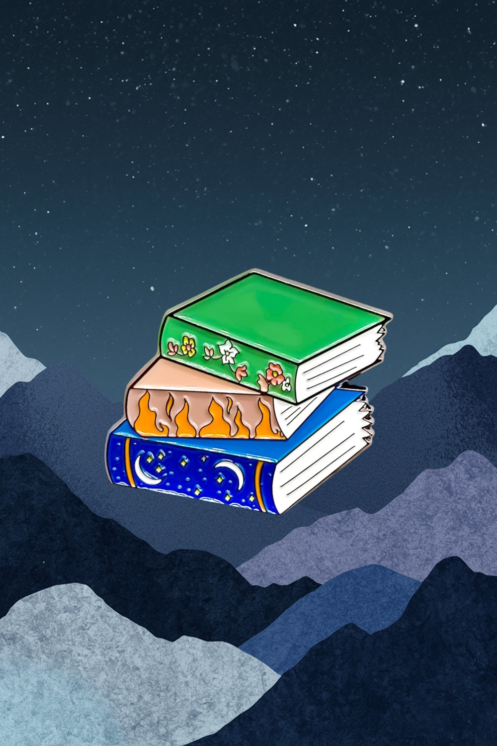Romantasy Reader Stack Pin