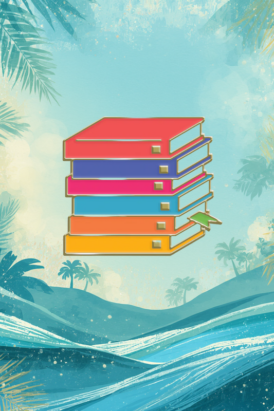 Beach Read Stack Pin